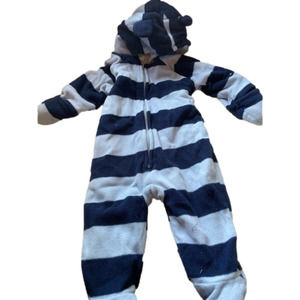 Blue striped snowsuit fall suit old navy 6-12 month